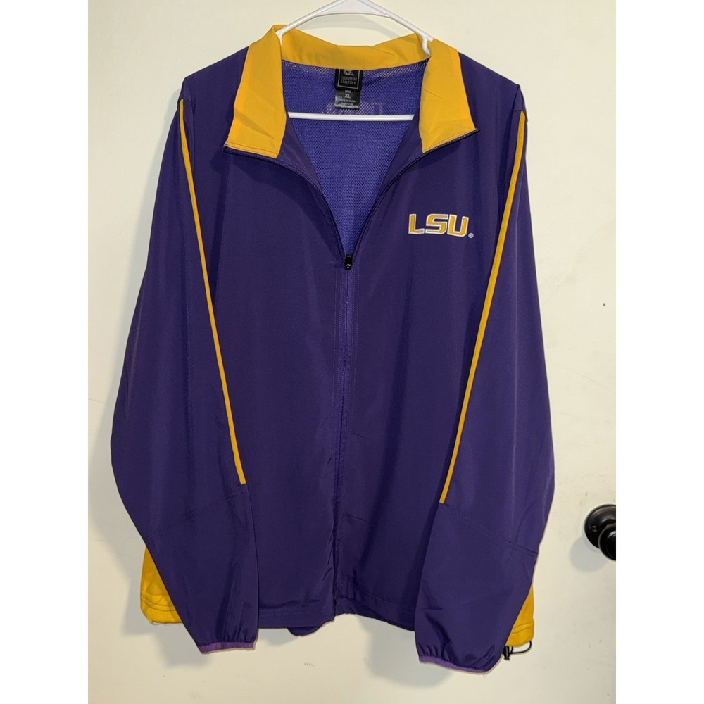 LSU Tigers Collosseum Athletics Lightwieght Full Zip Performance Jacket XL. .